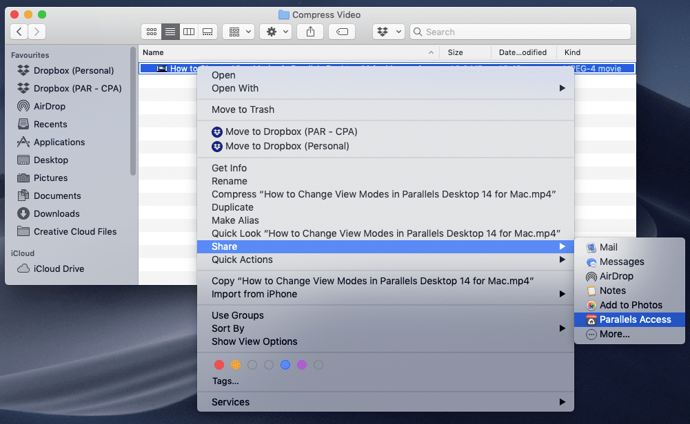 compress a video on a mac for email